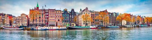 04 - Panoramatický pohled na město Amsterdam Nizozemsko