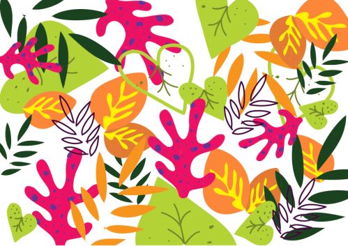 06 - Pop color full pattern Leaf