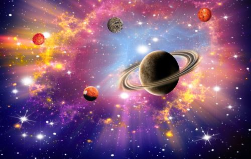 02 - Jasné kosmické pozadí, vesmír, hvězdy a planety